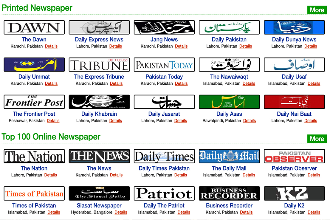 Newspapers pakistani Pakistan Newspapers